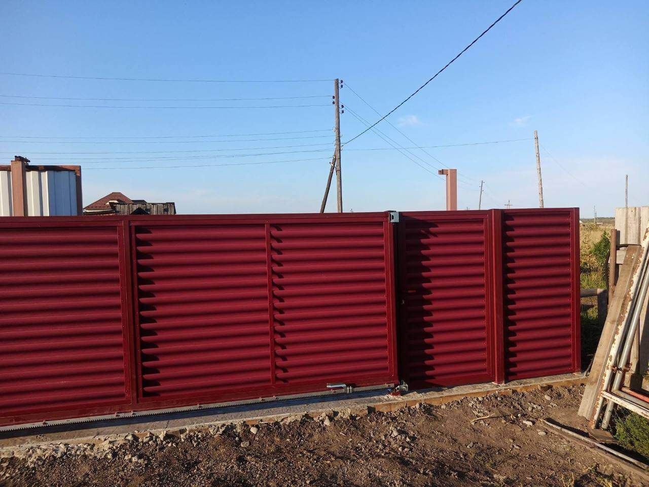 Забор-жалюзи 44м RAL3005/3005 Красное Вино двусторонний фото 2 в Екатеринбурге