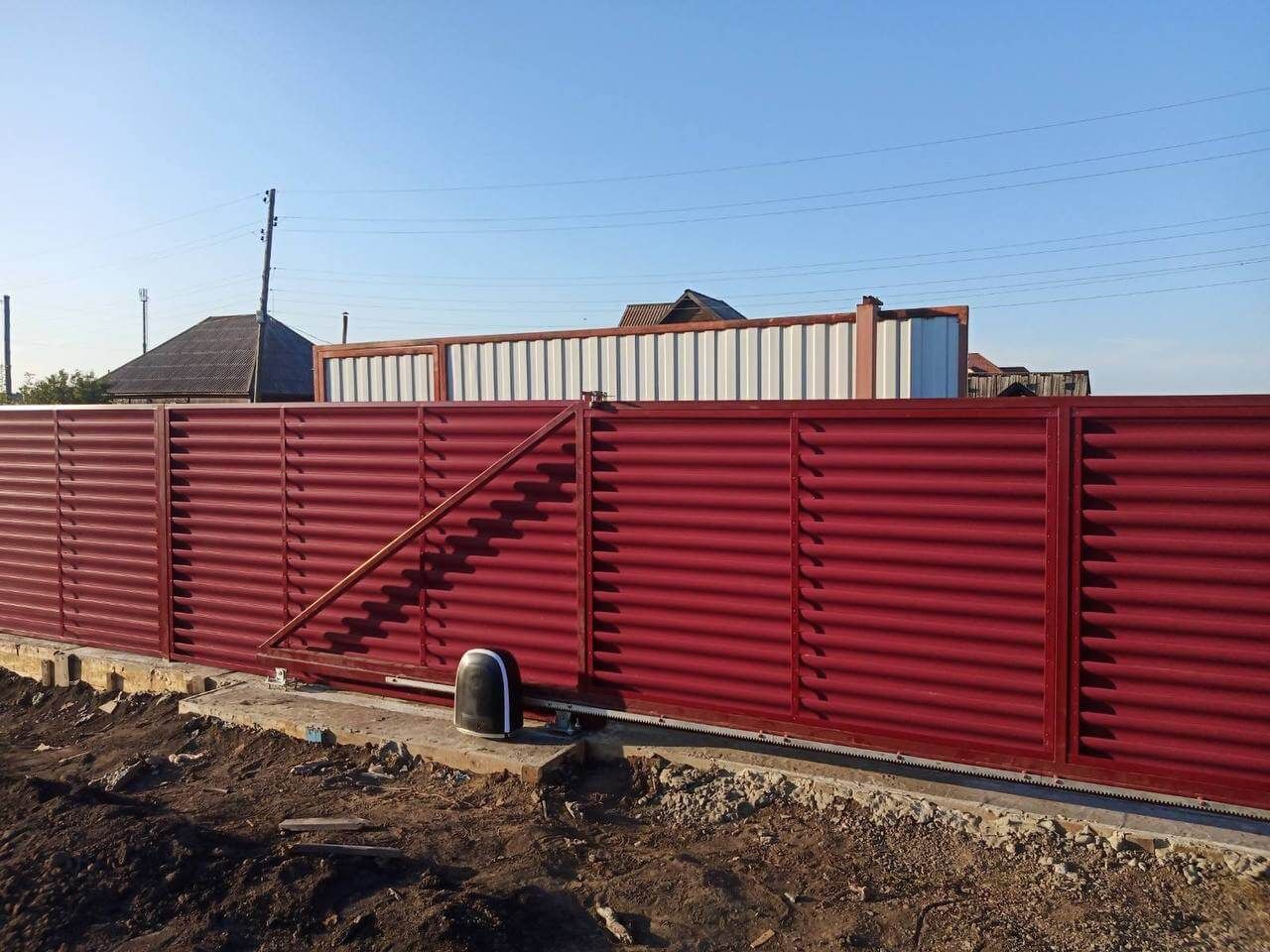 Забор-жалюзи 44м RAL3005/3005 Красное Вино двусторонний в Екатеринбурге