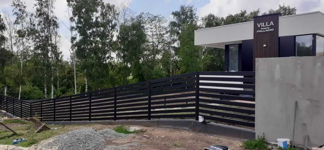 Забор-ранчо из металлопланкена 48м RAL9005 Черный МАТТЕ фото 2 в Екатеринбурге
