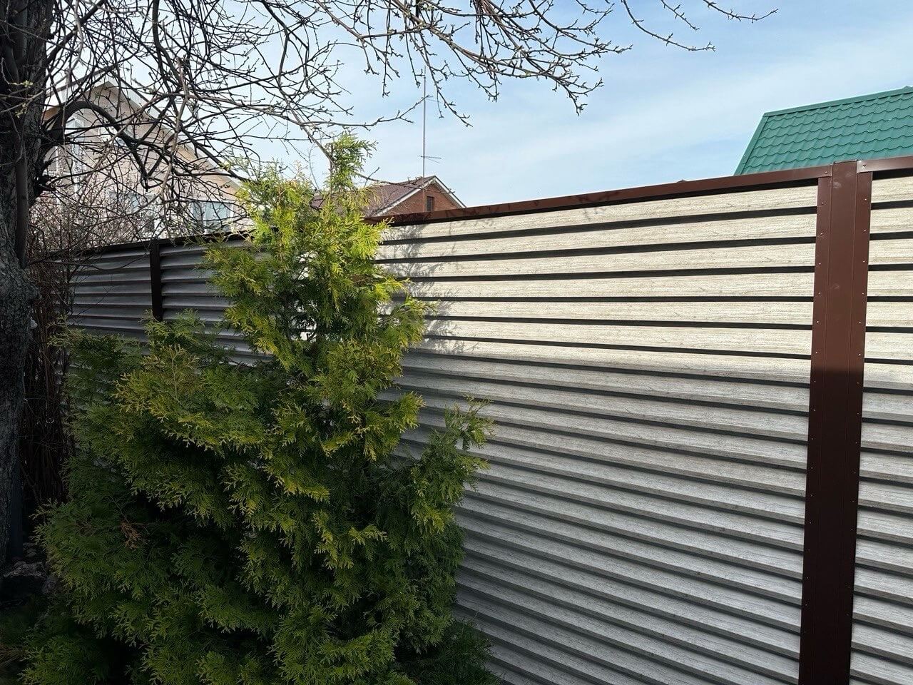 Забор-жалюзи из ламелей ЭКО-Z 32м Ясень Printech фото 1 в Екатеринбурге