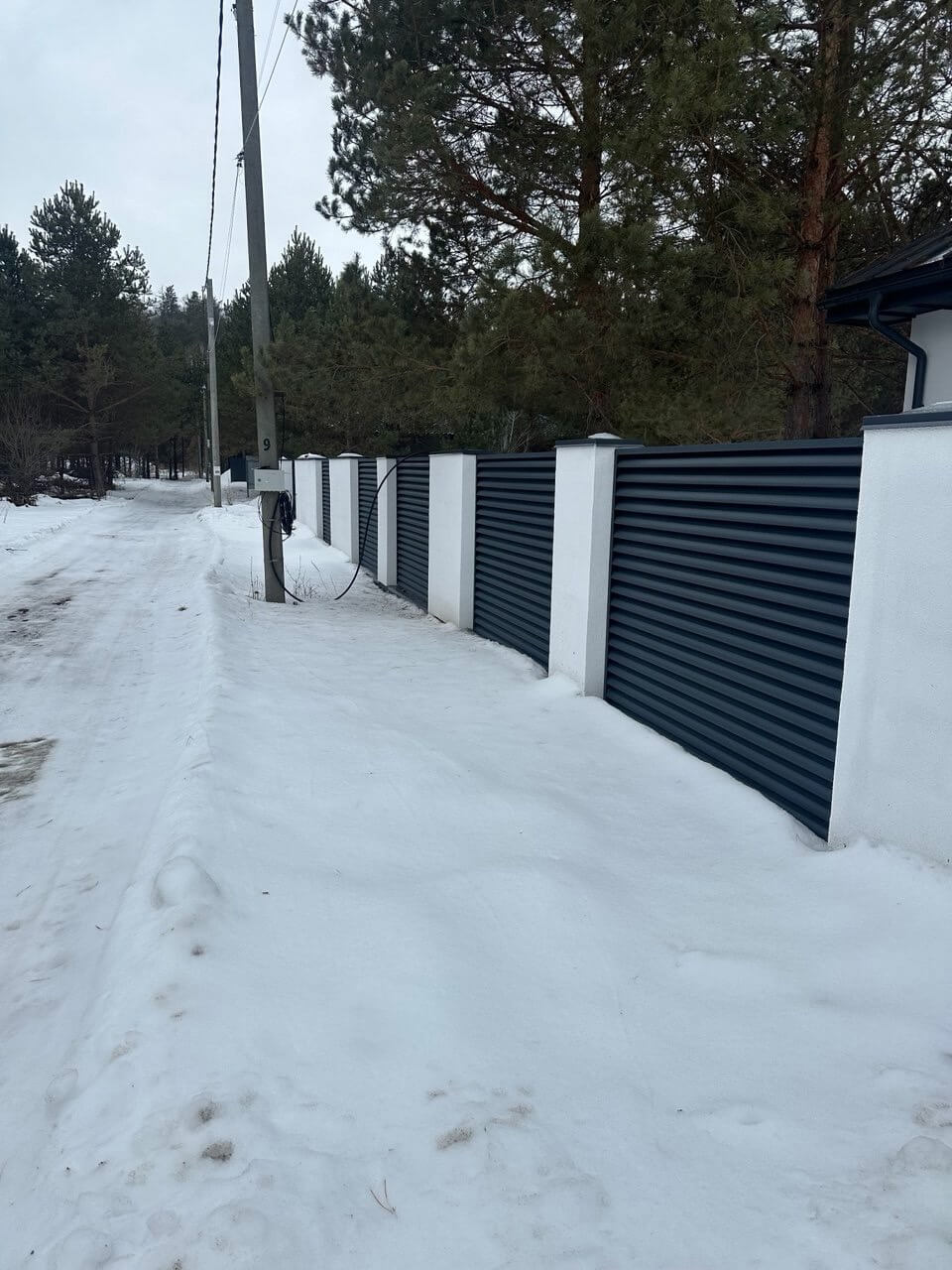 Забор-жалюзи 76м RAL7024/7024 Серый Графит двусторонний МАТТЕ фото 5 в Екатеринбурге